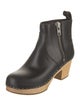 Swedish Hasbeens Leather Whipstitch Trim Rain Boots
