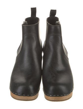 Swedish Hasbeens Leather Whipstitch Trim Rain Boots