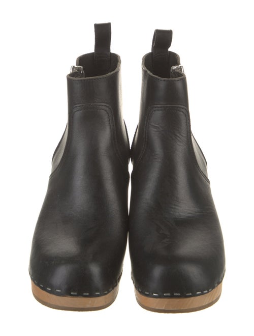 Swedish Hasbeens Leather Whipstitch Trim Rain Boots