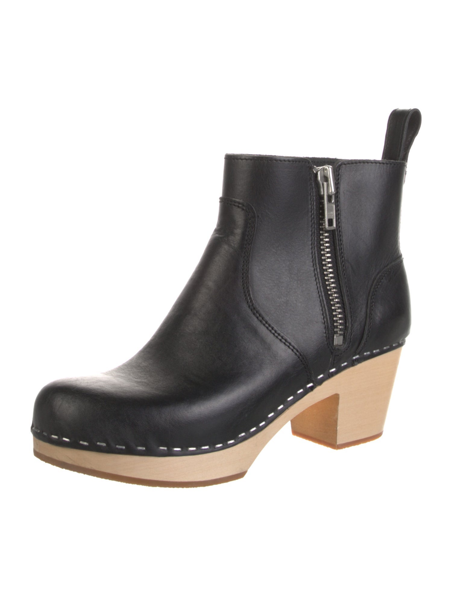 Swedish Hasbeens Leather Rain Boots