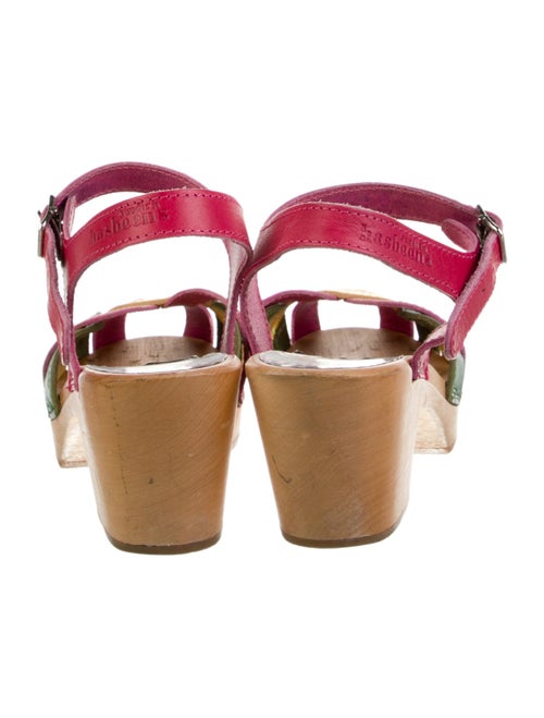 Swedish Hasbeens Leather Printed Slingback Sandals