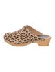 Swedish Hasbeens Ponyhair Animal Print Mules