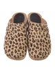 Swedish Hasbeens Ponyhair Animal Print Mules