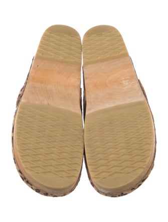 Swedish Hasbeens Ponyhair Animal Print Mules