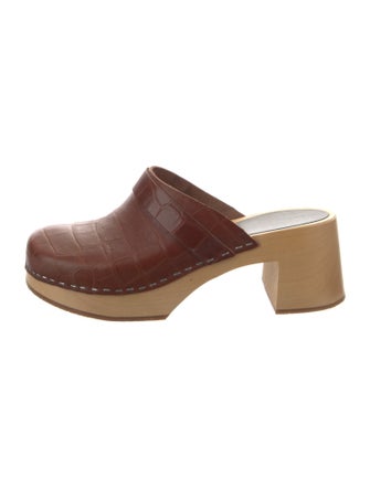 Swedish Hasbeens Leather Mules