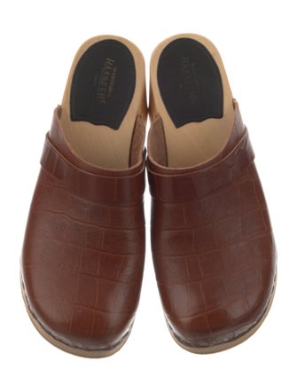 Swedish Hasbeens Leather Mules