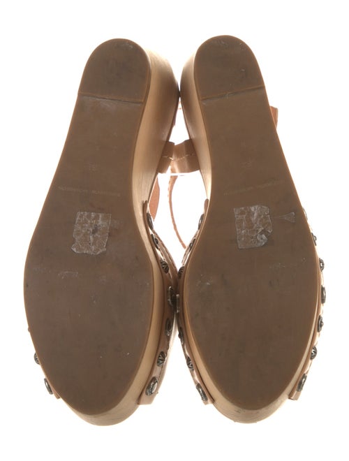 Swedish Hasbeens Leather Studded Accents Sandals