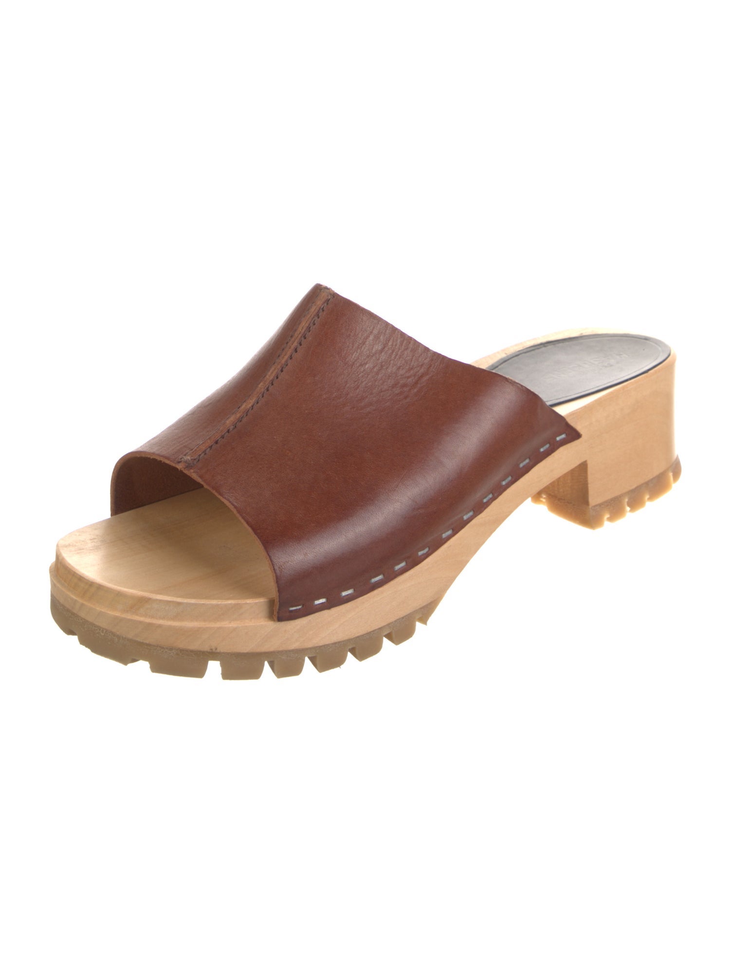 Swedish Hasbeens Leather Slides