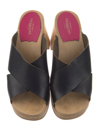 Swedish Hasbeens Leather Slides