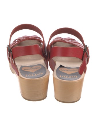 Swedish Hasbeens Leather Slingback Sandals