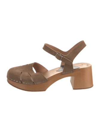 Swedish Hasbeens Leather Lasercut Accents Sandals