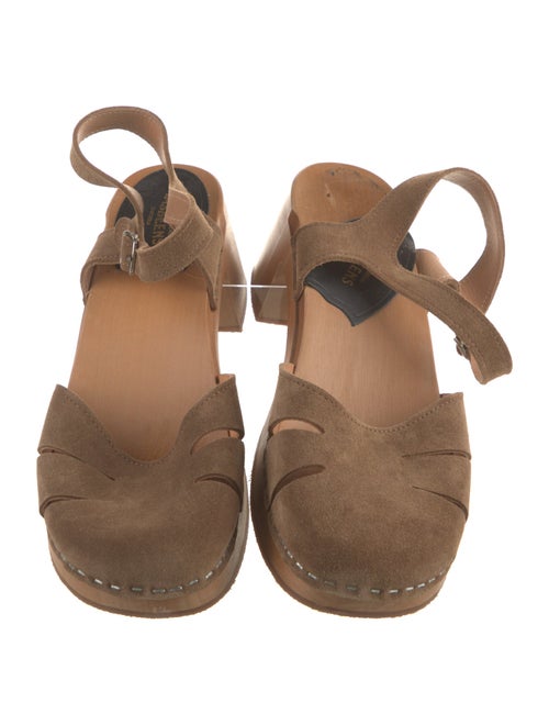 Swedish Hasbeens Leather Lasercut Accents Sandals