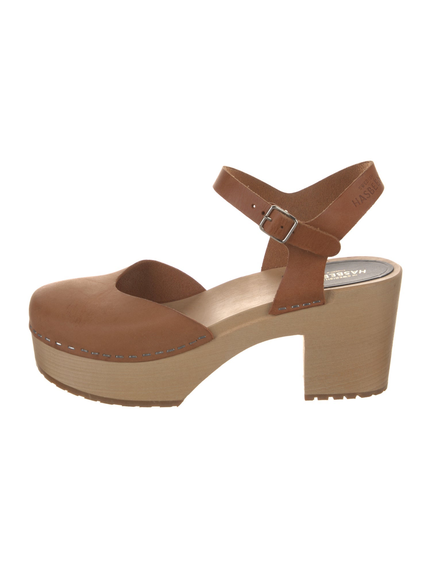 Swedish Hasbeens Leather Slingback Pumps