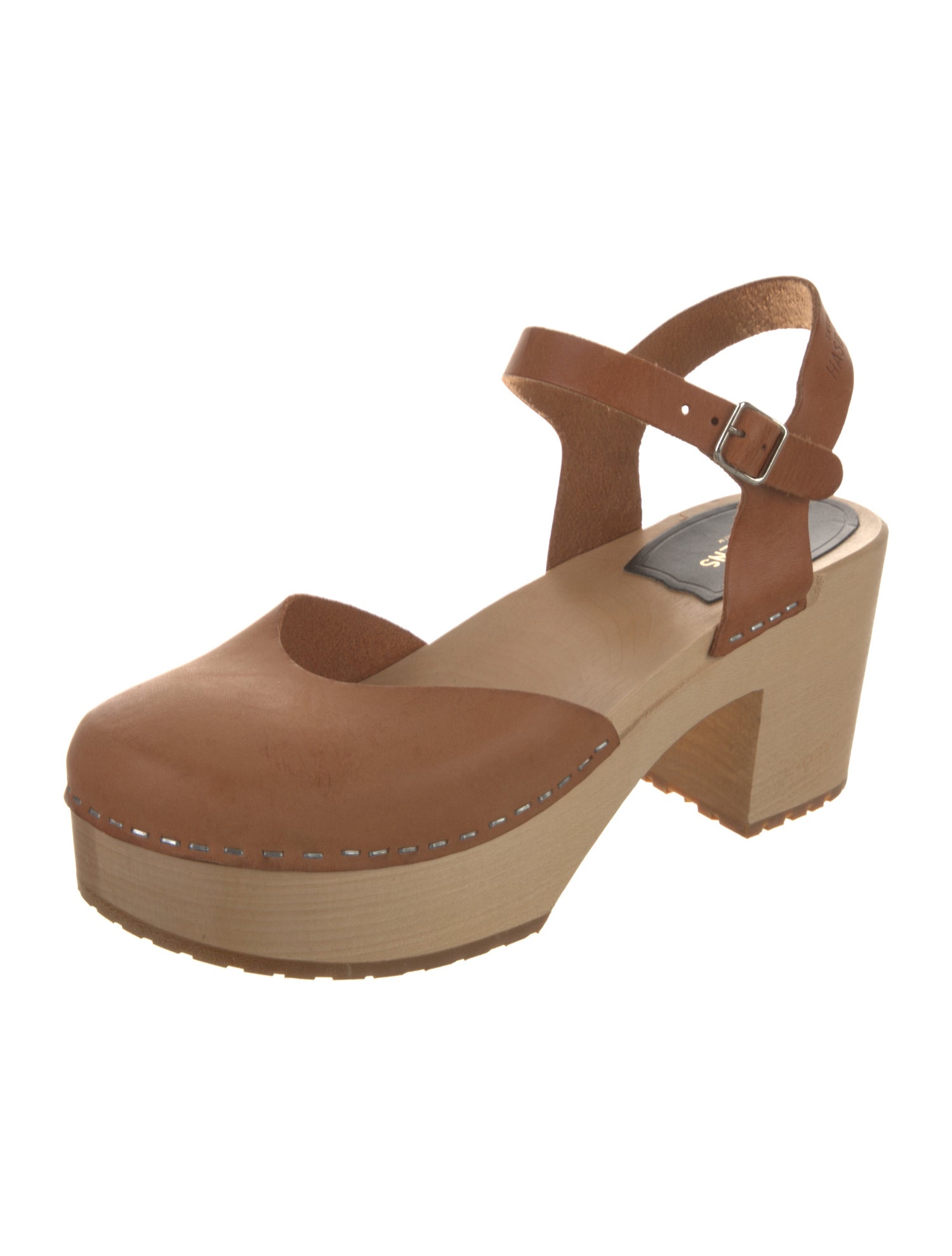 Swedish Hasbeens Leather Slingback Pumps