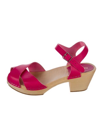 Swedish Hasbeens Leather Slingback Pumps