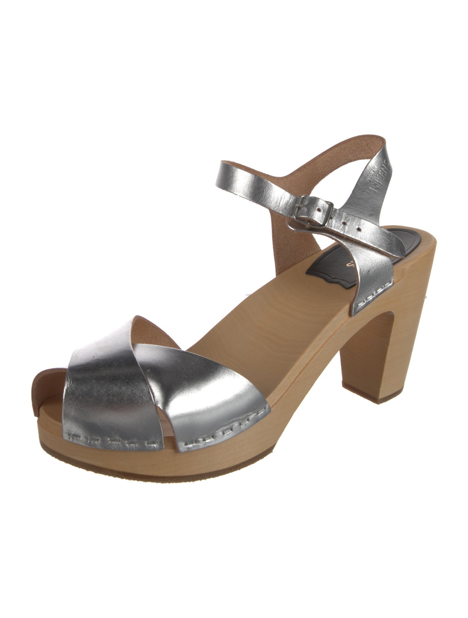 Swedish Hasbeens Leather Slingback Pumps