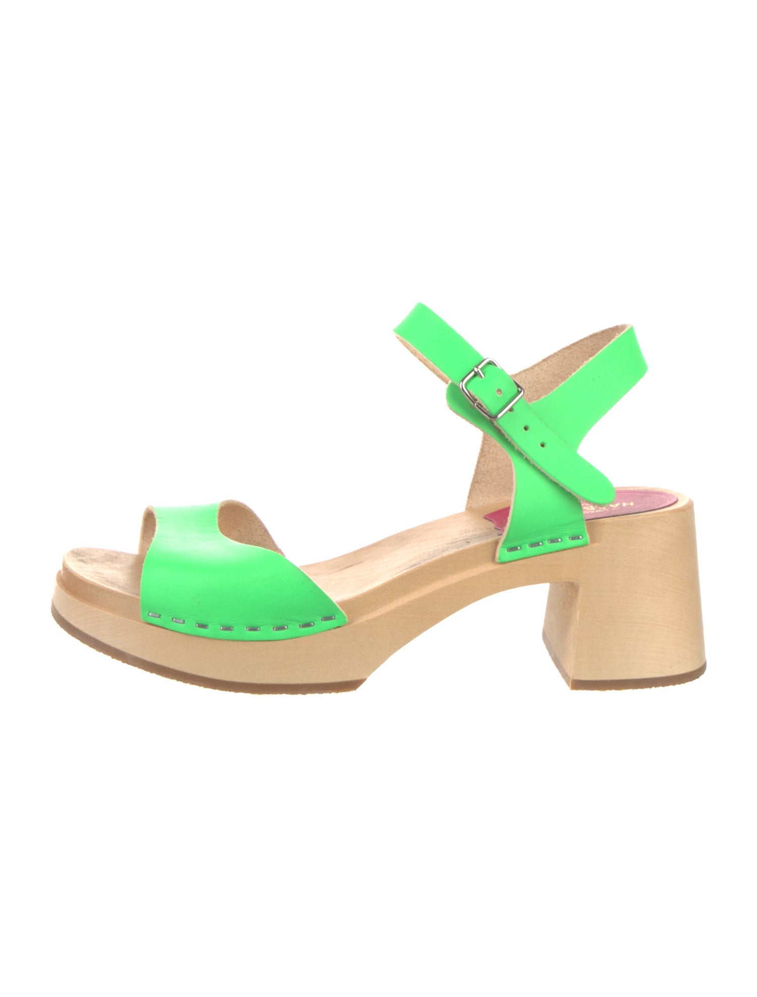 Swedish Hasbeens Leather Slingback Sandals