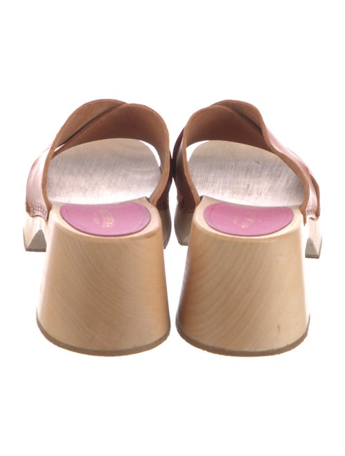 Swedish Hasbeens Leather Leather Trim Embellishment Slides