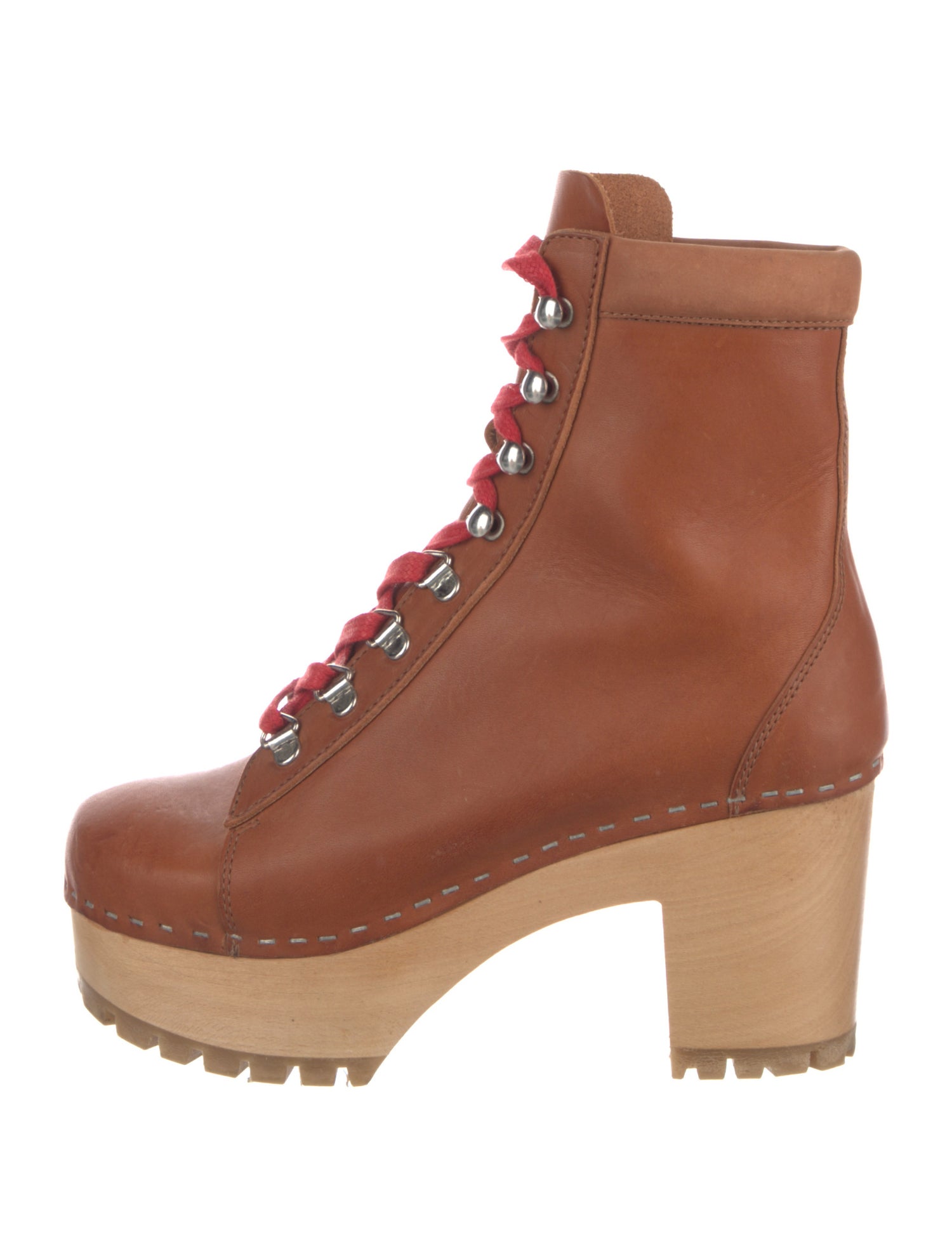 Swedish Hasbeens Leather Combat Boots