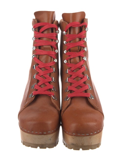 Swedish Hasbeens Leather Combat Boots