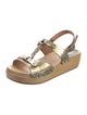 Swedish Hasbeens Leather Studded Accents T-Strap Sandals