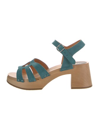 Swedish Hasbeens Suede Sandals
