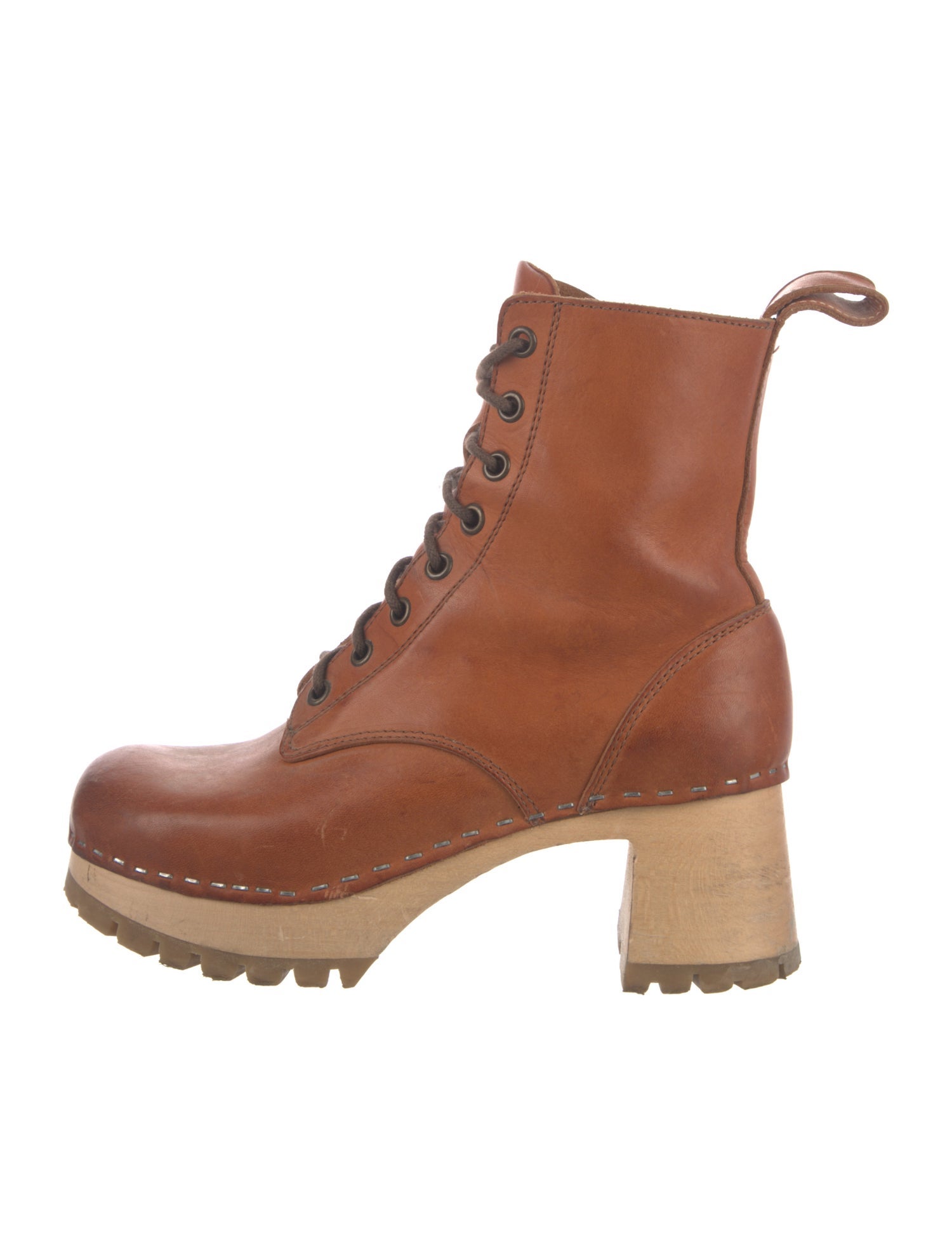 Swedish Hasbeens Leather Combat Boots