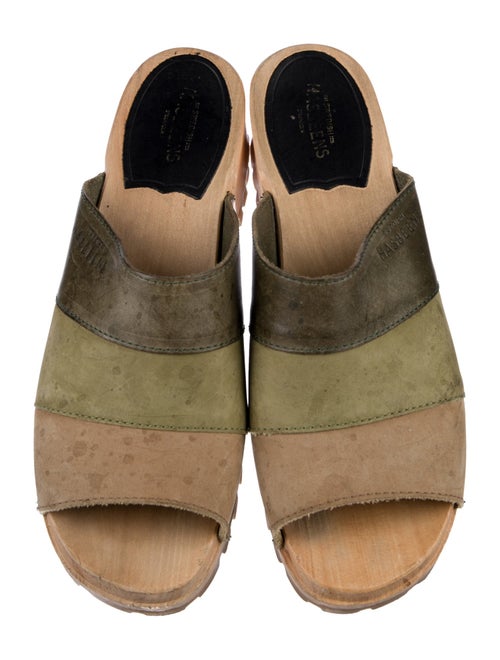 Swedish Hasbeens Leather Slides