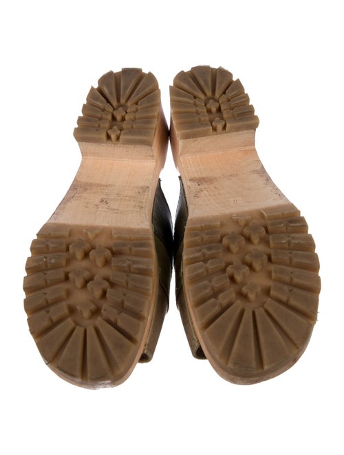 Swedish Hasbeens Leather Slides