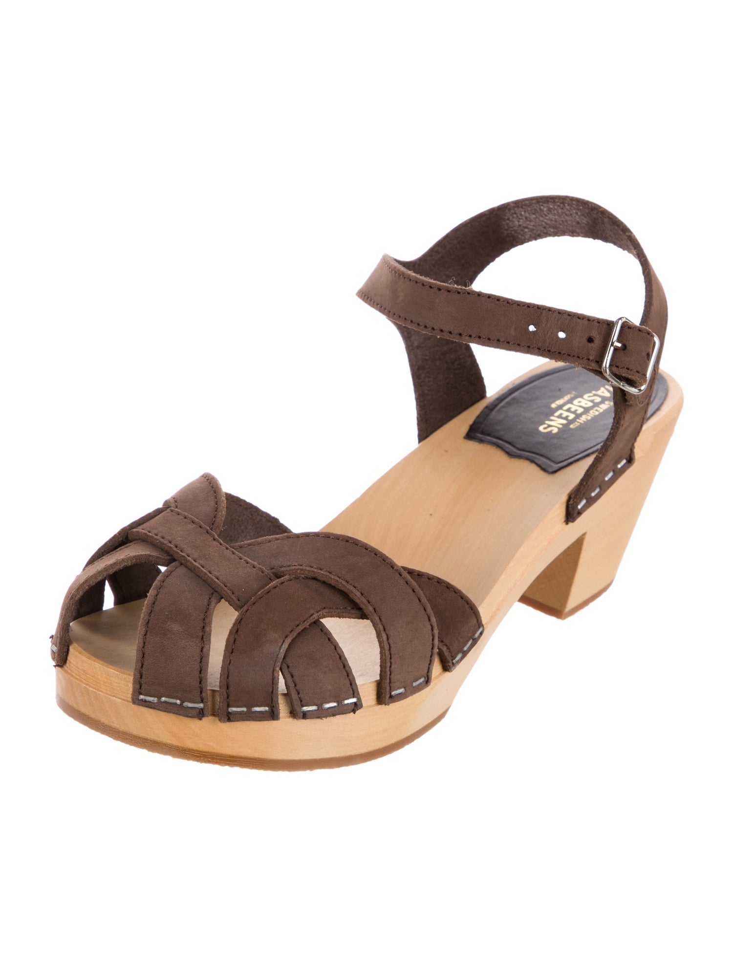 Swedish Hasbeens Leather Mules