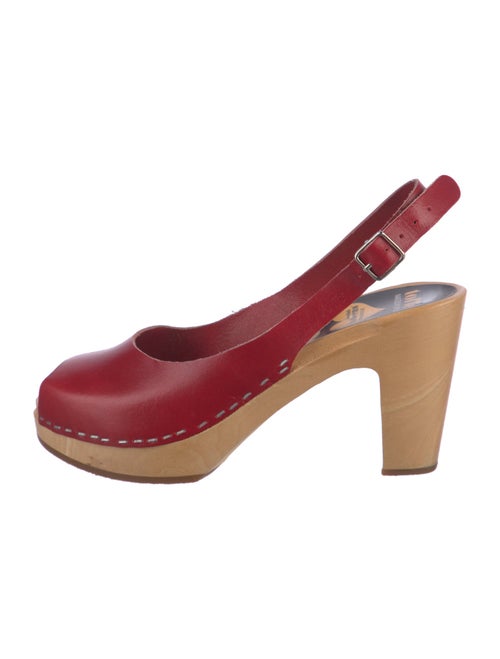 Swedish Hasbeens Leather Slingback Pumps