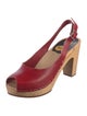 Swedish Hasbeens Leather Slingback Pumps