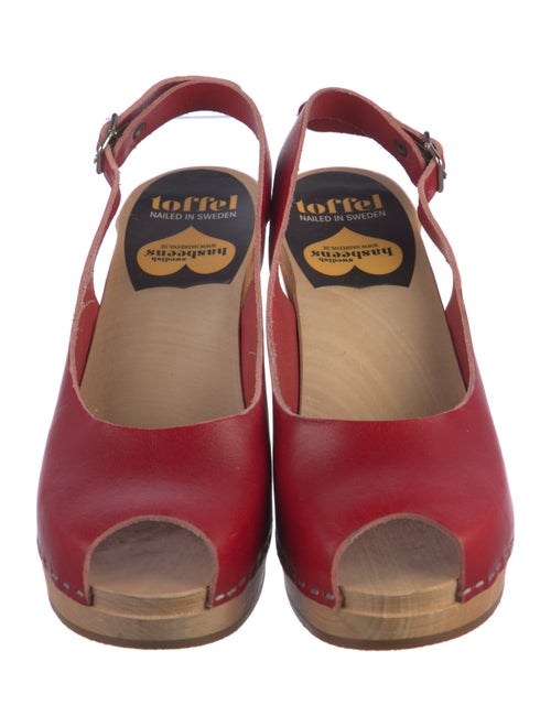 Swedish Hasbeens Leather Slingback Pumps