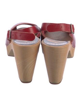 Swedish Hasbeens Leather Slingback Pumps