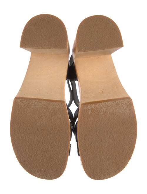 Swedish Hasbeens Leather T-Strap Sandals
