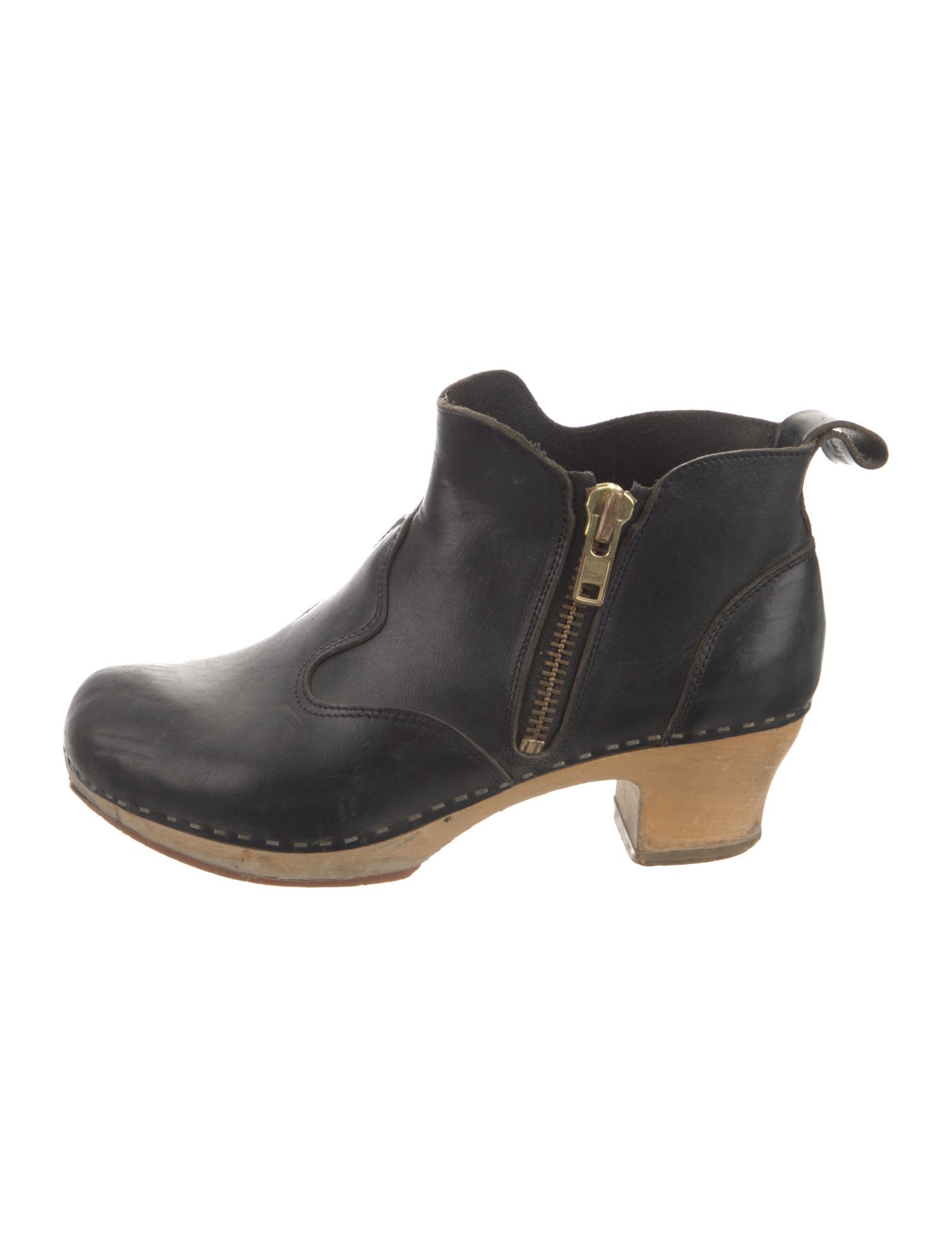 Swedish Hasbeens Leather Rain Boots