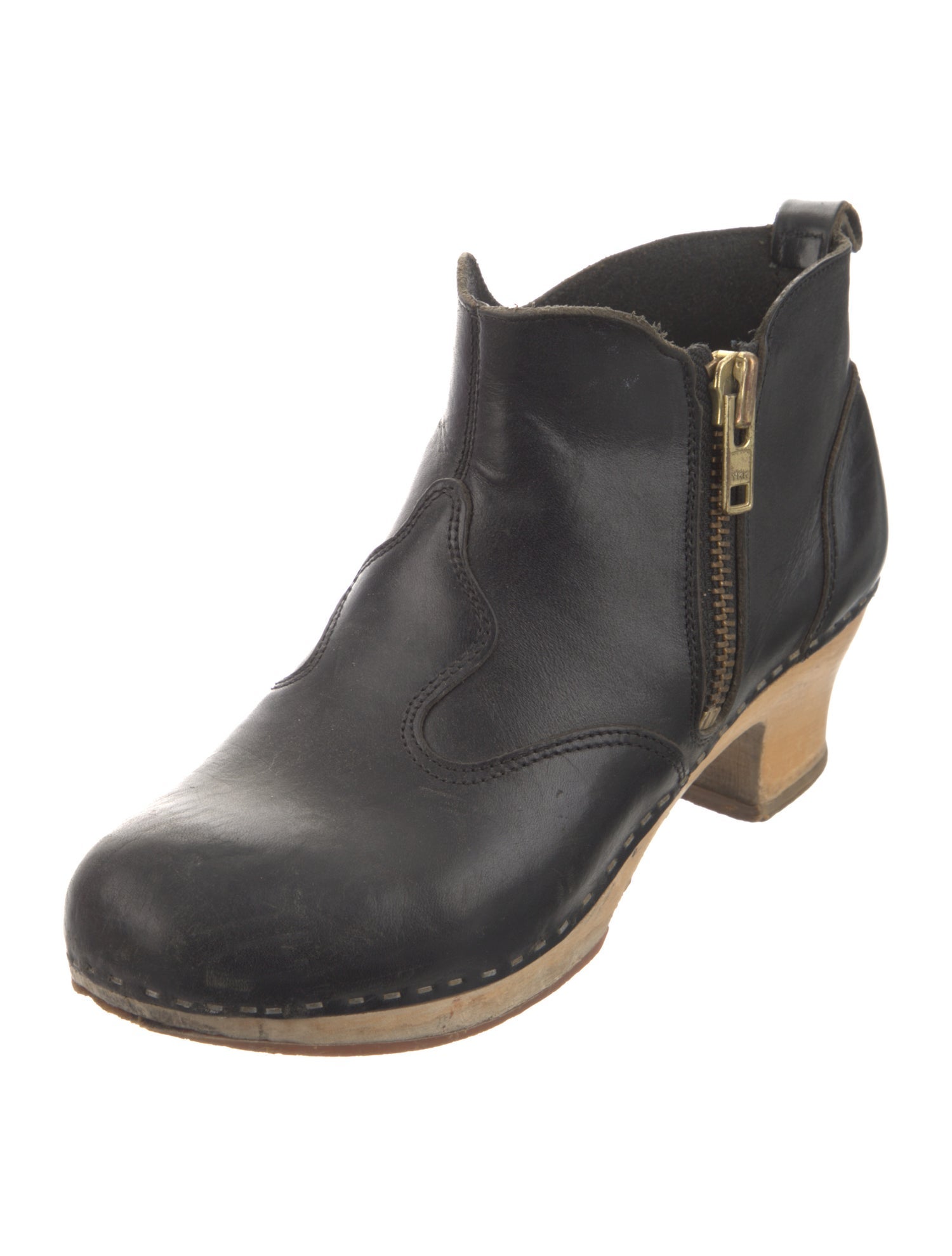 Swedish Hasbeens Leather Rain Boots