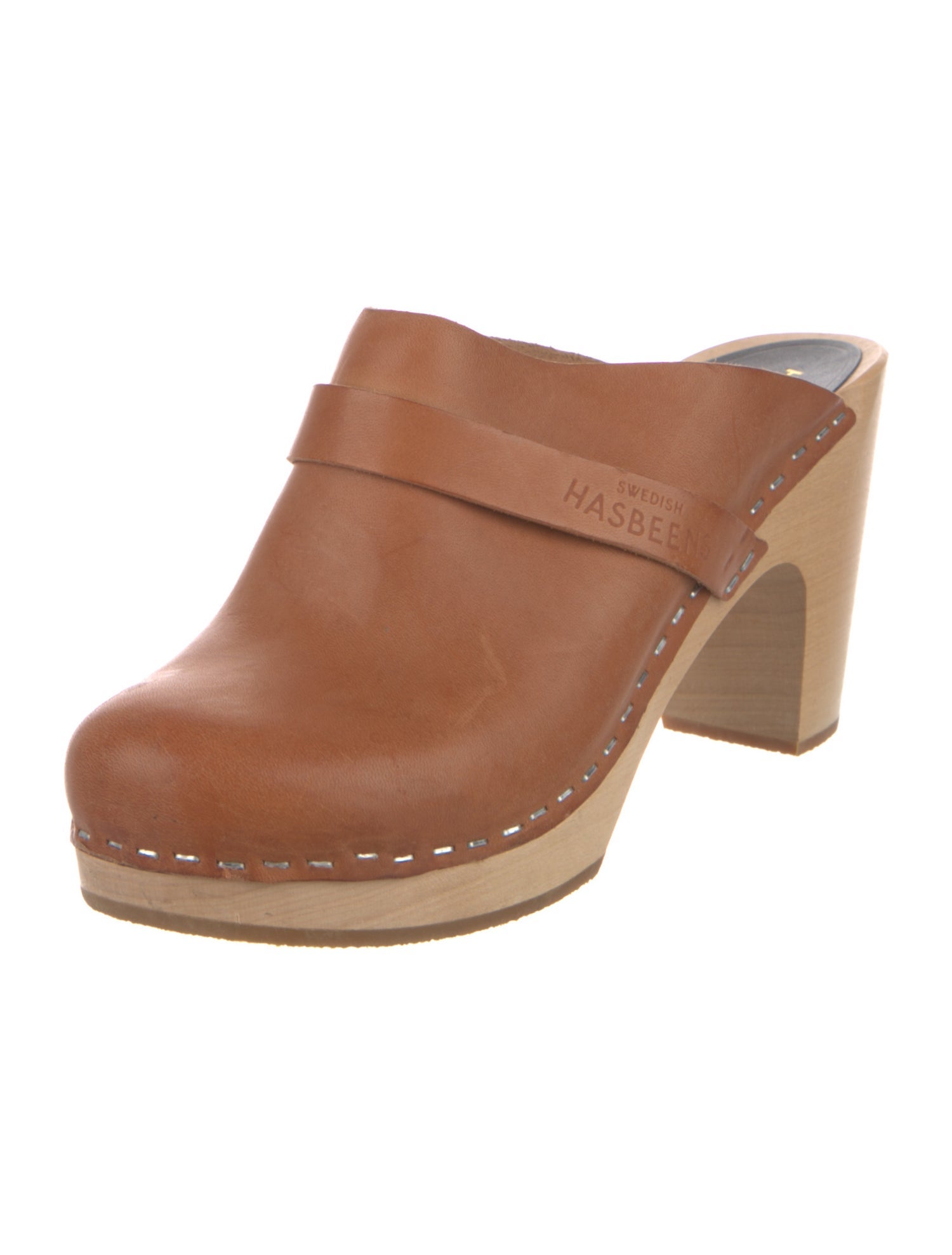 Swedish Hasbeens Leather Mules