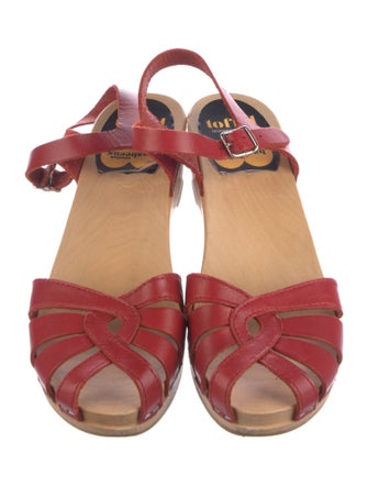 Swedish Hasbeens Leather Slingback Flats