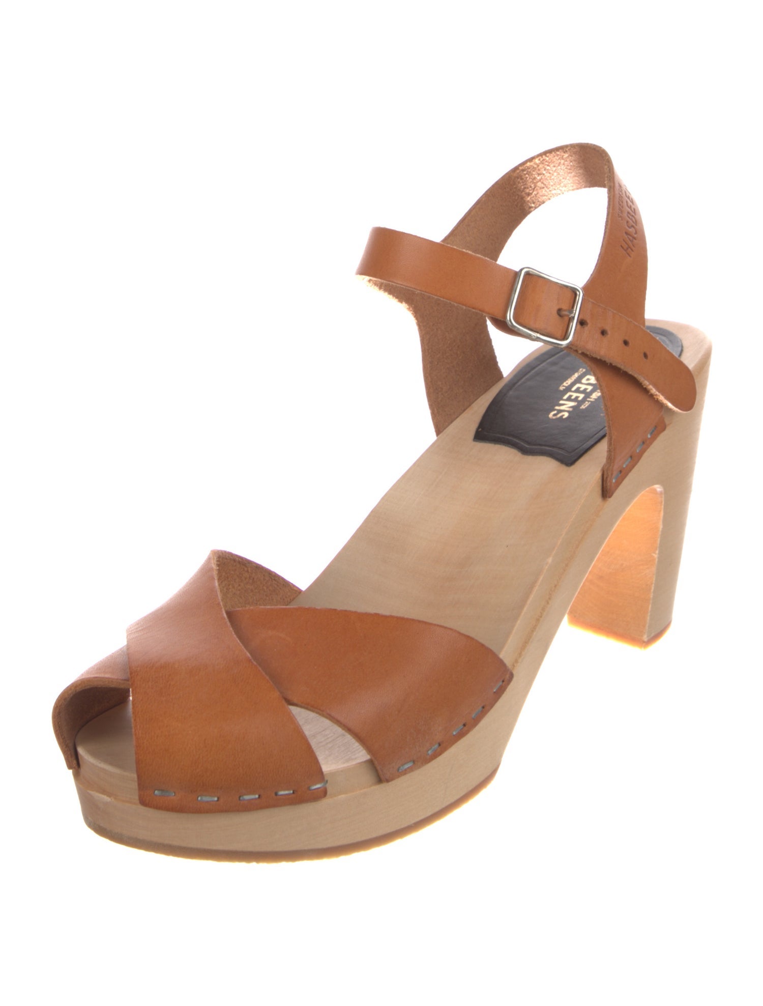 Swedish Hasbeens Leather Slingback Sandals