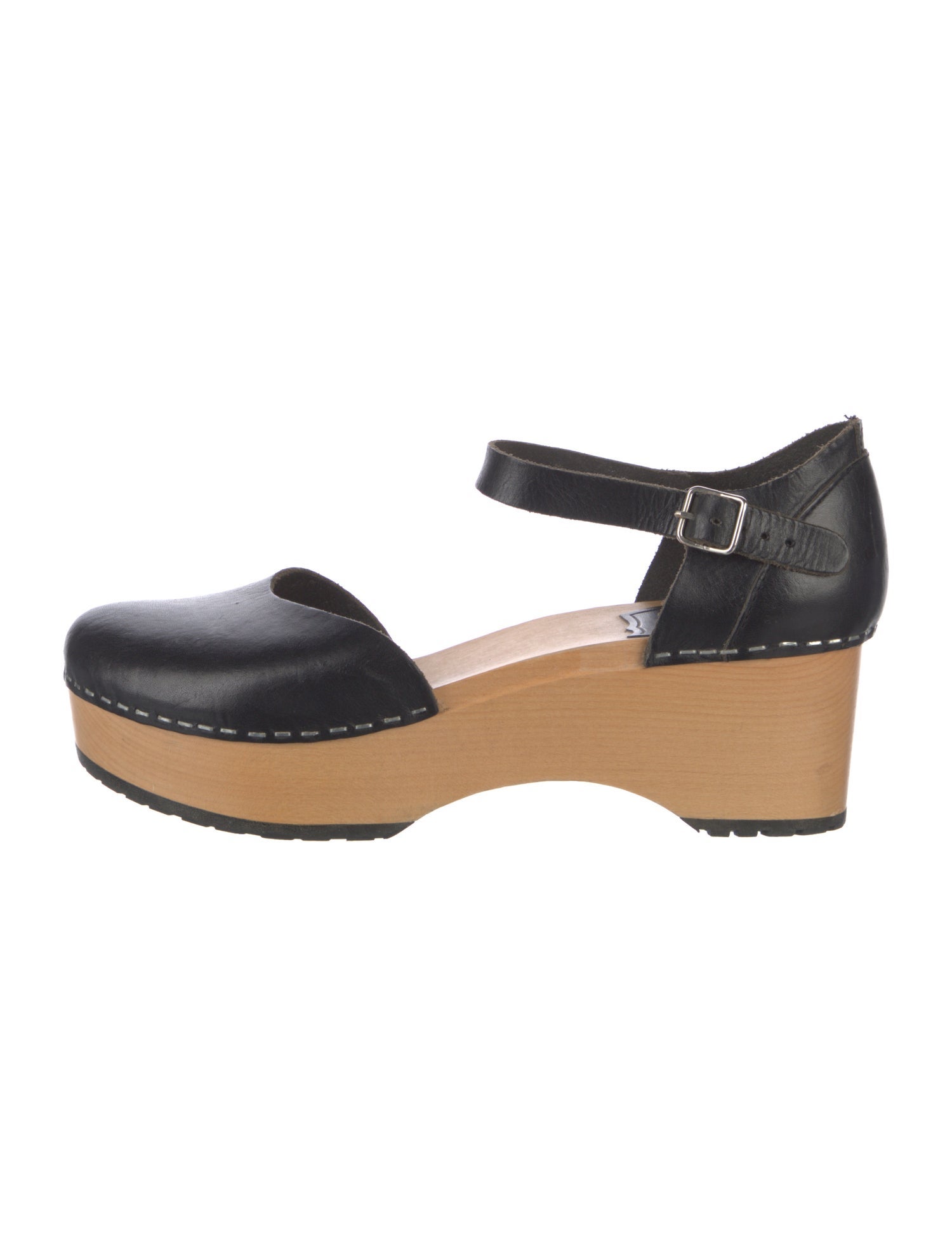 Swedish Hasbeens Leather D'Orsay Flats