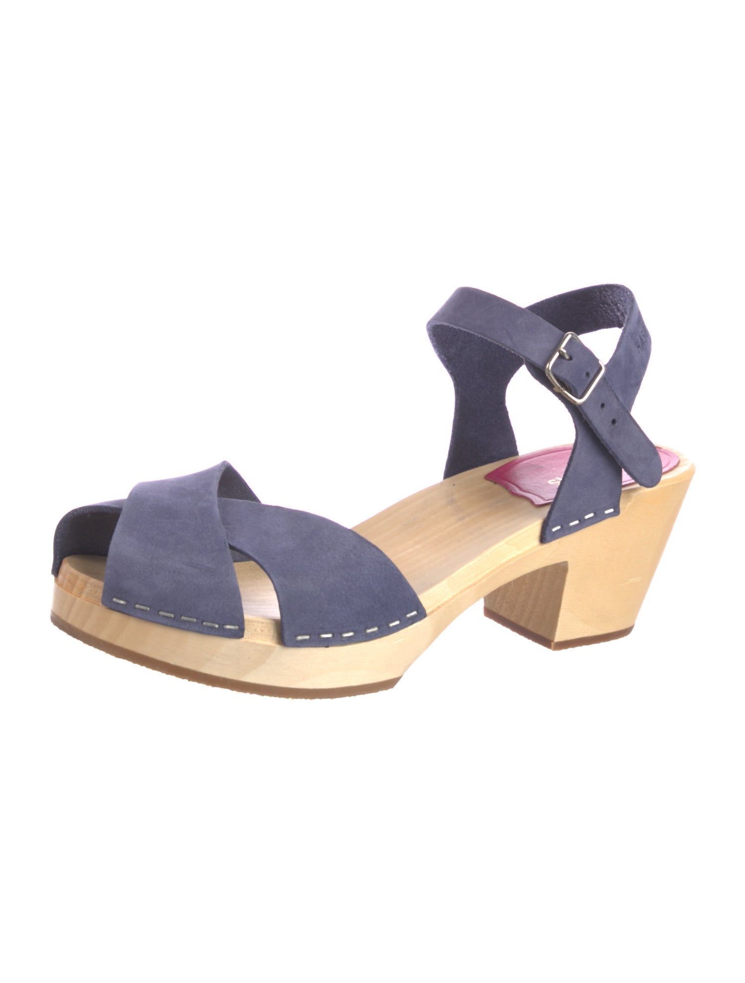 Swedish Hasbeens Suede Slingback Sandals
