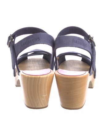 Swedish Hasbeens Suede Slingback Sandals