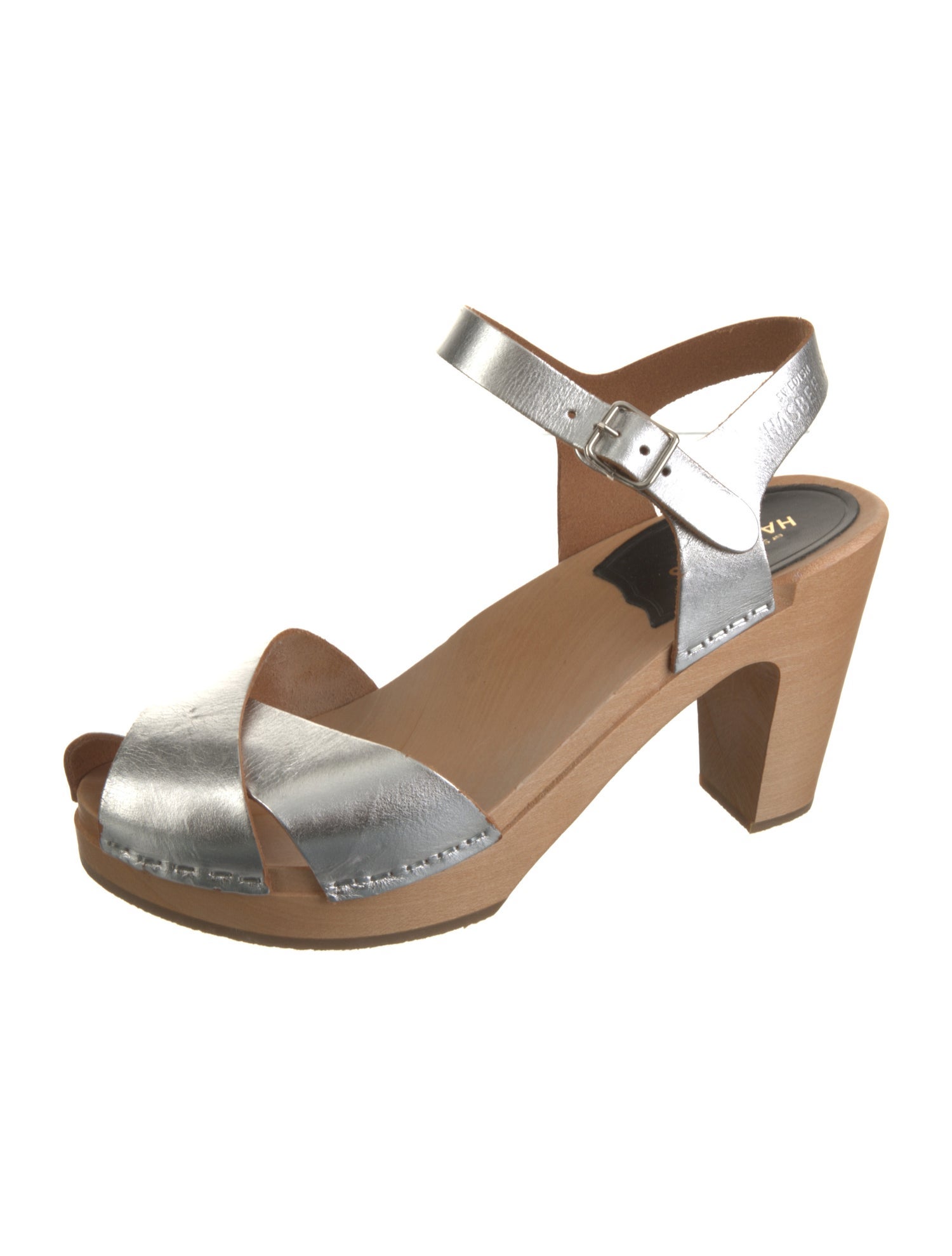 Swedish Hasbeens Leather Slingback Pumps