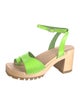 Swedish Hasbeens Leather Colorblock Pattern Sandals