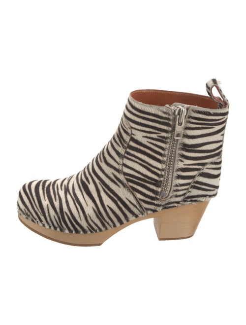 Swedish Hasbeens Calf Hair Animal Print Western Boots