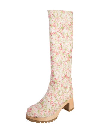 Swedish Hasbeens Floral Print Boots