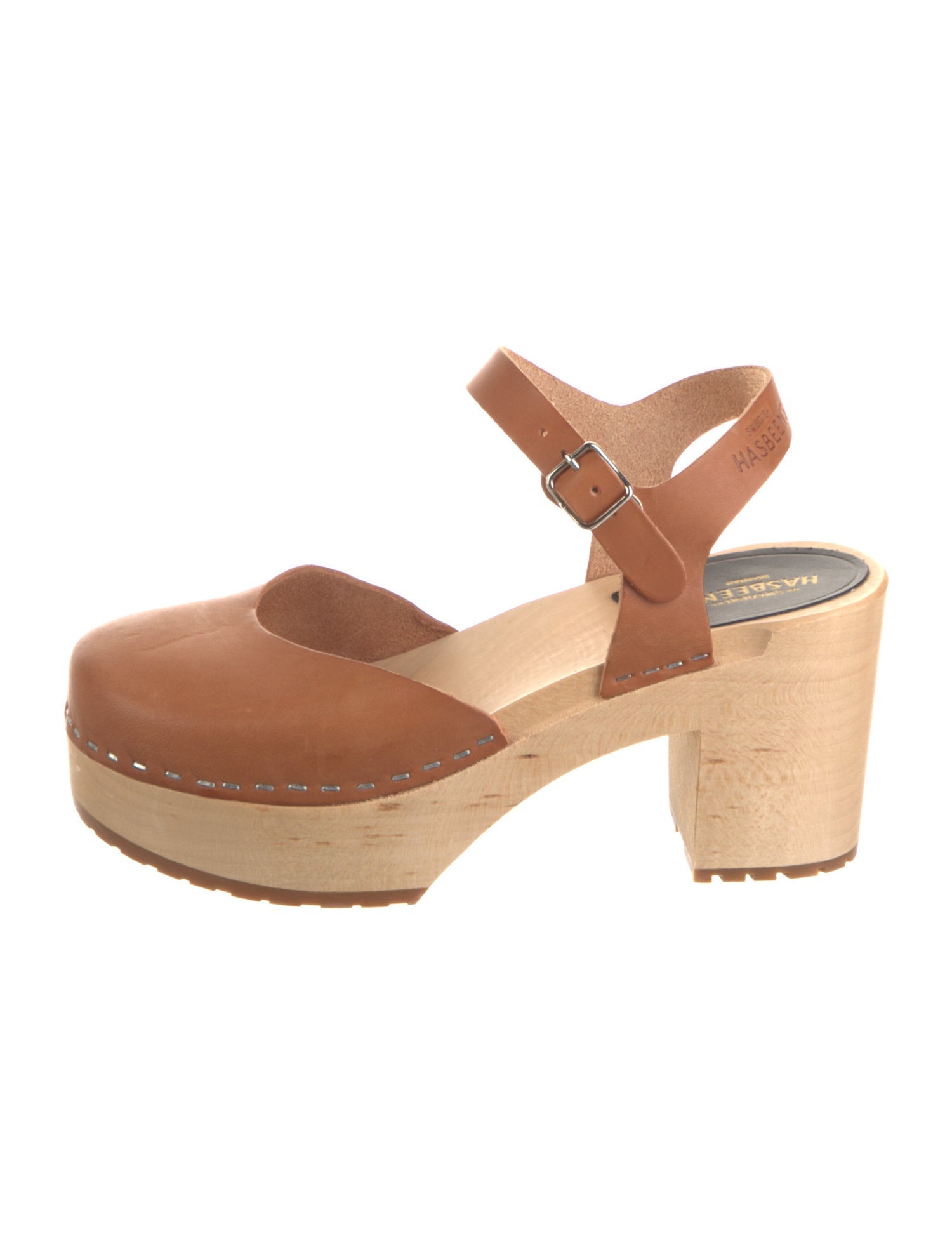 Swedish Hasbeens Leather Slingback Pumps