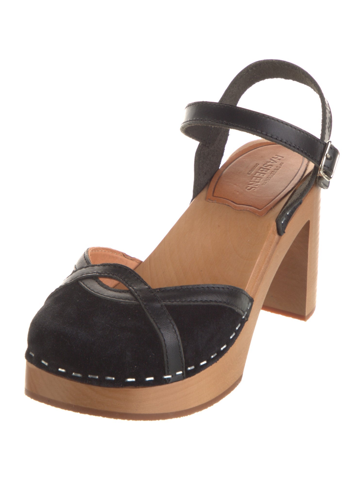 Swedish Hasbeens Leather Slingback Pumps