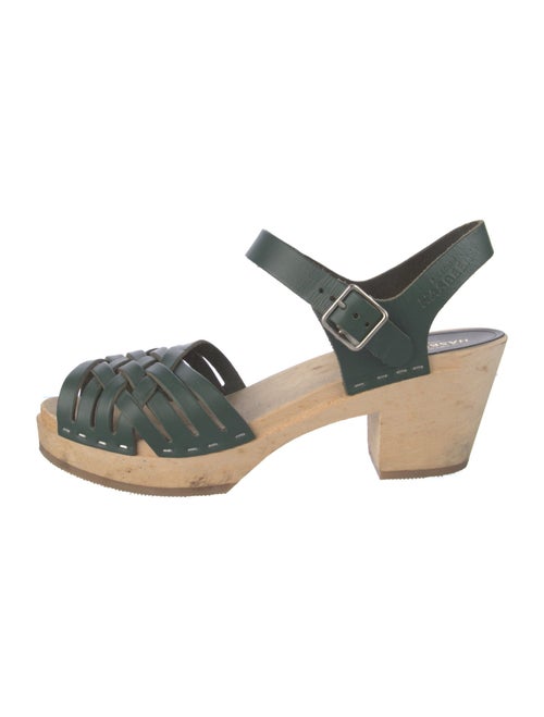 Swedish Hasbeens Leather Slingback Sandals